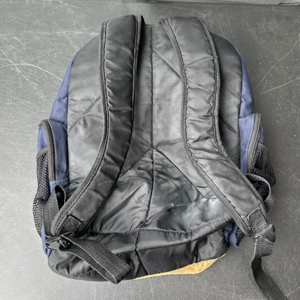 Eastsport Canvas Backpack Heritage Outdoor Rucksack Navy Blue Suede Trim School‎